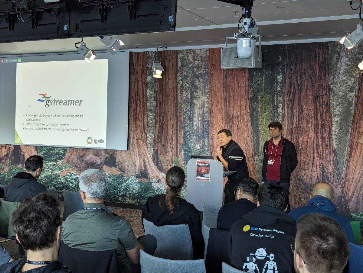 Stéphane and Hyujun presenting